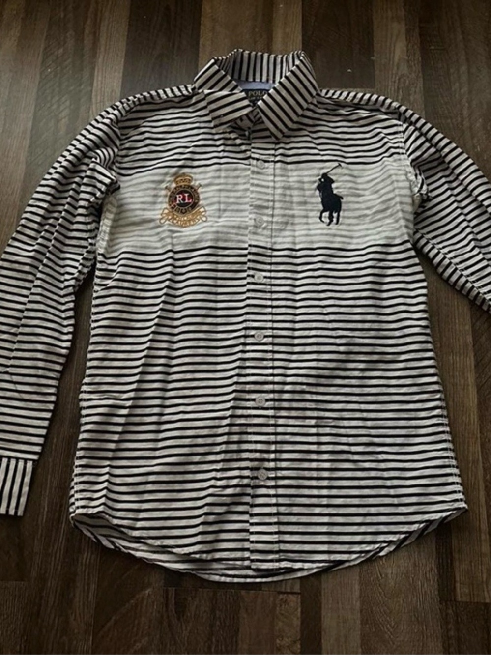 Ralph Lauren women Long-Sleeve Striped Button-Down Shirt - White/black